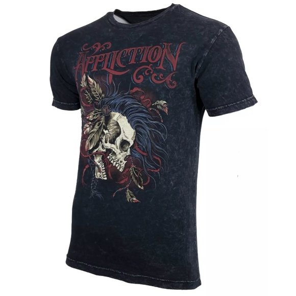 AFFLICTION Men's T-shirt BATTLE CRY Black Lava was - Picture 7 of 10